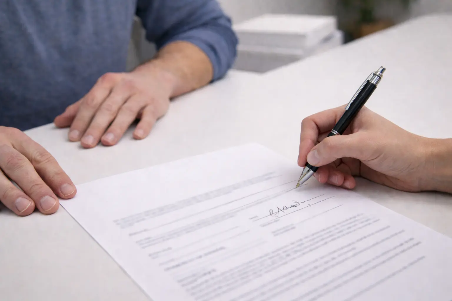 Signing an acknowledgment form to establish legal parentage