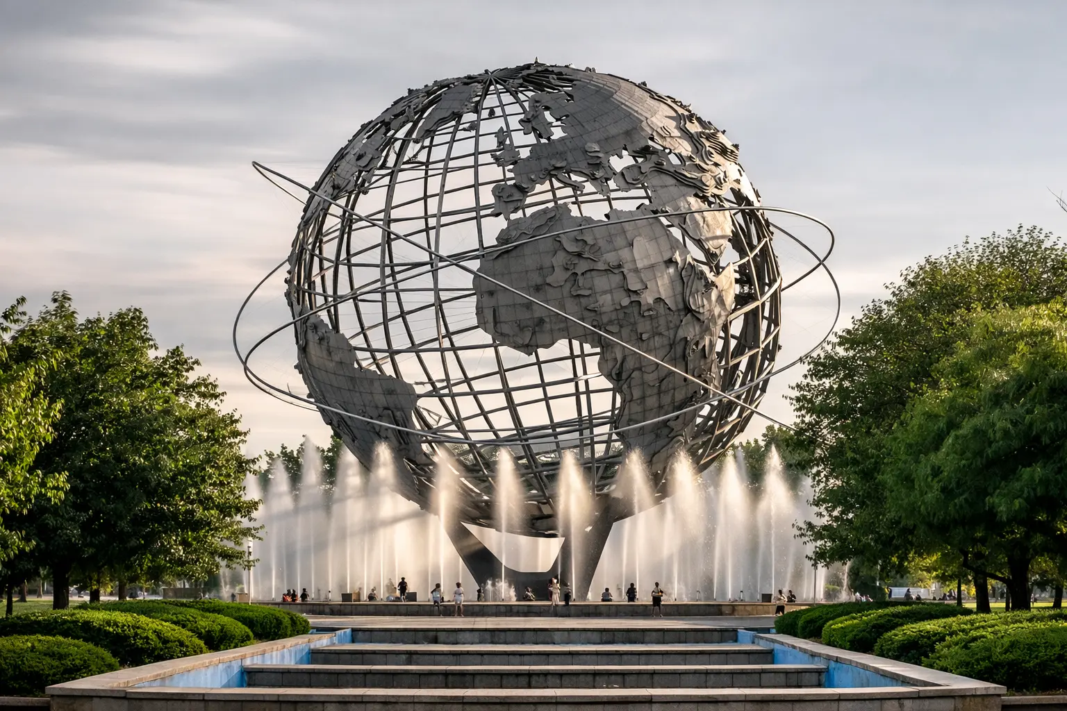 The Unisphere landmark in Flushing Meadows–Corona Park, Queens, New York